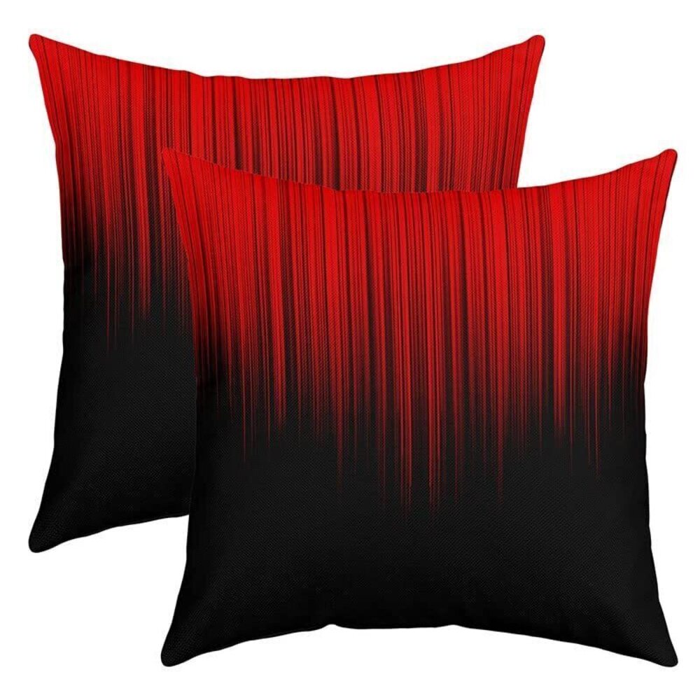 8489 Pack of 2 Geometric Abstract Ombre Decorative Throw Pillow Covers